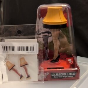 Mini Leg Lamp And Earrings From A Christmas Story